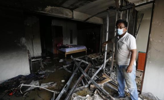Apartamento quemado en Perú
